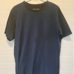 Rag & Bone Navy & Black Colorblock Crewneck T-Shirt Tee Men's Large